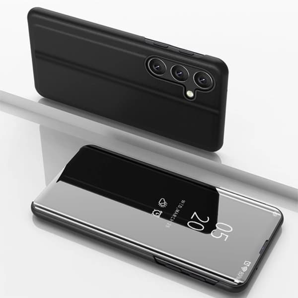 Galaxy S25 Fodral Clear View - Svart