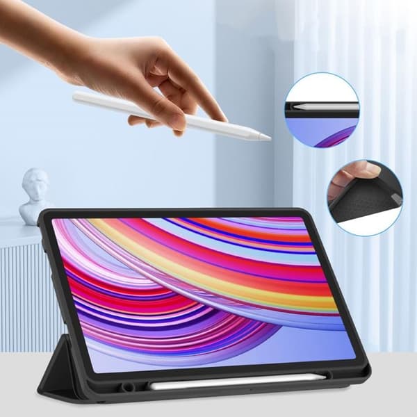 Tech-Protect Xiaomi Redmi Pad Pro Fodral med pennfack - Svart