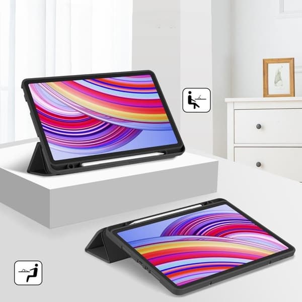 Tech-Protect Xiaomi Redmi Pad Pro Fodral med pennfack - Svart