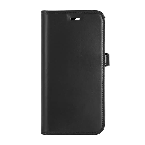 BUFFALO äkta läder iPhone 16 Plånboksfodral MagSafe 2-i-1 - Svart