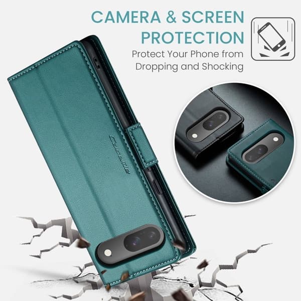 Caseme Google Pixel 9 Pro/Pixel 9 Plånboksfodral 023 - Grön