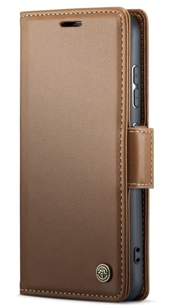 Caseme Galaxy S25 Plånboksfodral - Brun