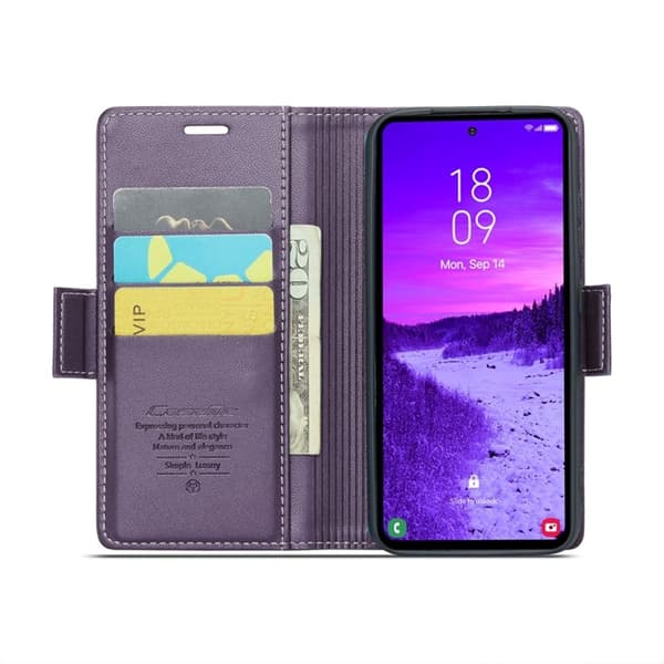 Caseme Galaxy S25 Plånboksfodral - Lila