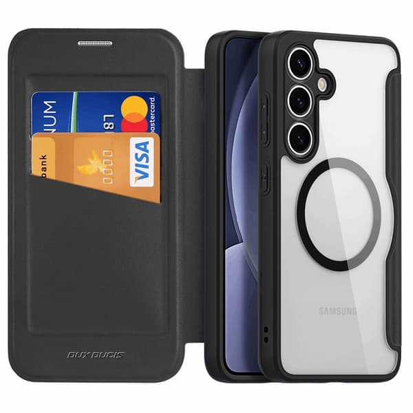 Dux Ducis Galaxy S25 Plus Plånboksfodral MagSafe Skin X Pro - Svart