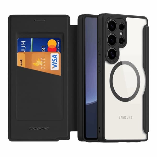 Dux Ducis Galaxy S25 Ultra Plånboksfodral MagSafe Skin X Pro - Svart