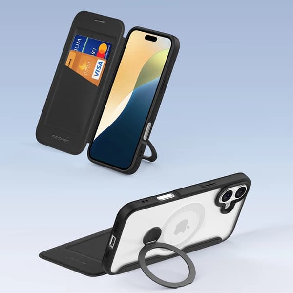 Dux Ducis iPhone 16 Plånboksfodral Magsafe Skin X Pro med Stativ