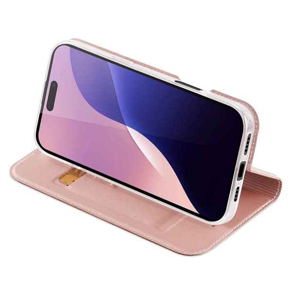 Dux Ducis iPhone 16 Pro Max Plånboksfodral Skin Pro - Rosa