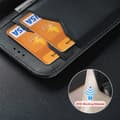 Miniatyrbild 7 av 11: Dux Ducis iPhone 16 Pro Max Plånboksfodral Äkta Läder Hivo - Svart