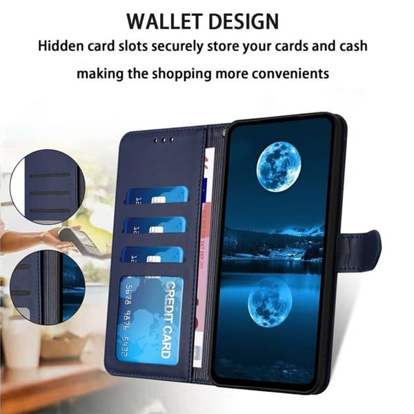 Galaxy S25 Plus Plånboksfodral Strap - Blå