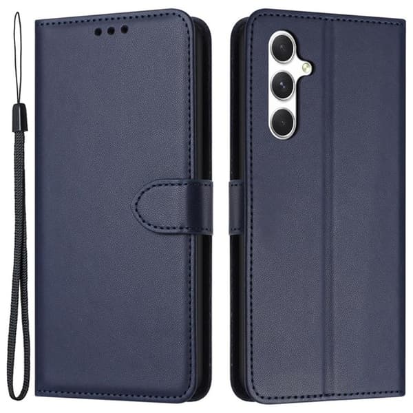 Galaxy S25 Plus Plånboksfodral Strap - Blå