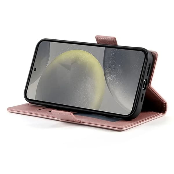 Galaxy S25 Plånboksfodral - Rosa Guld