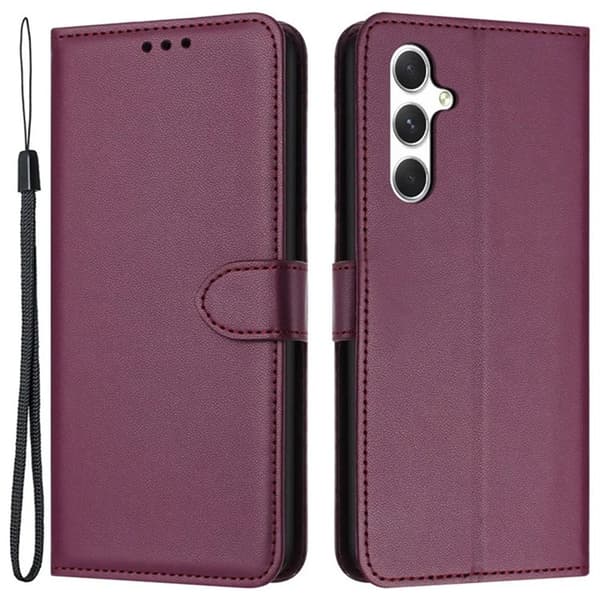 Galaxy S25 Plånboksfodral Strap - Lila