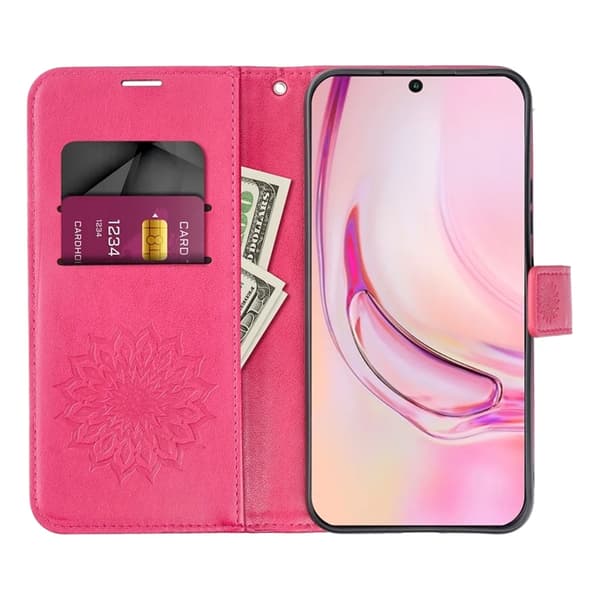 Galaxy S25 Plånboksfodral Mezzo - Mandala Magenta