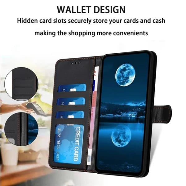 Galaxy S25 Plånboksfodral Strap - Svart