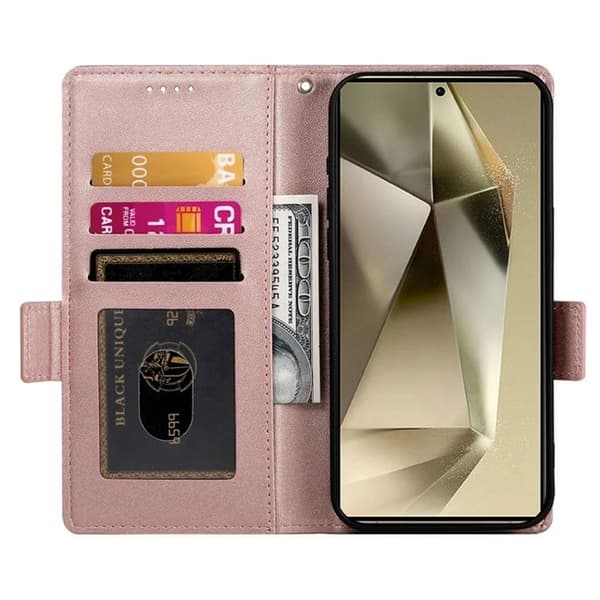 Galaxy S25 Ultra Plånboksfodral - Rosa Guld