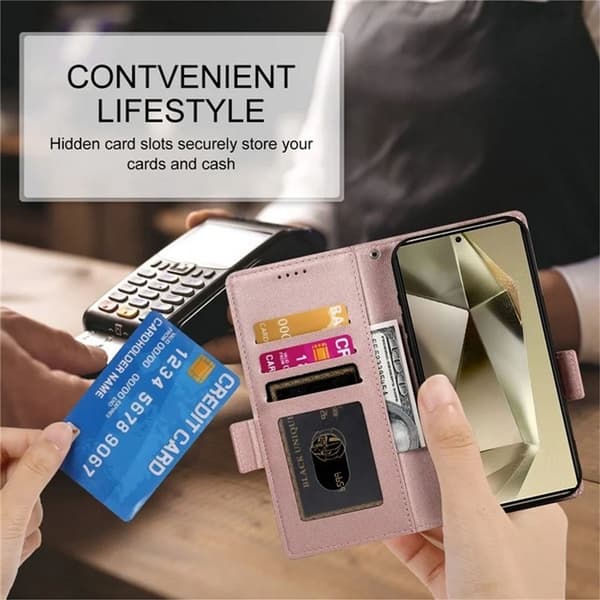 Galaxy S25 Ultra Plånboksfodral - Rosa Guld