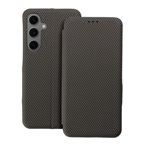 Galaxy S25 Ultra Plånboksfodral Folio Side Magnet - Brun