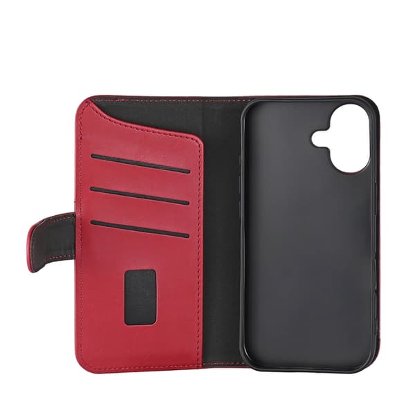 GEAR iPhone 16 Plånboksfodral MagSafe - Mörkröd