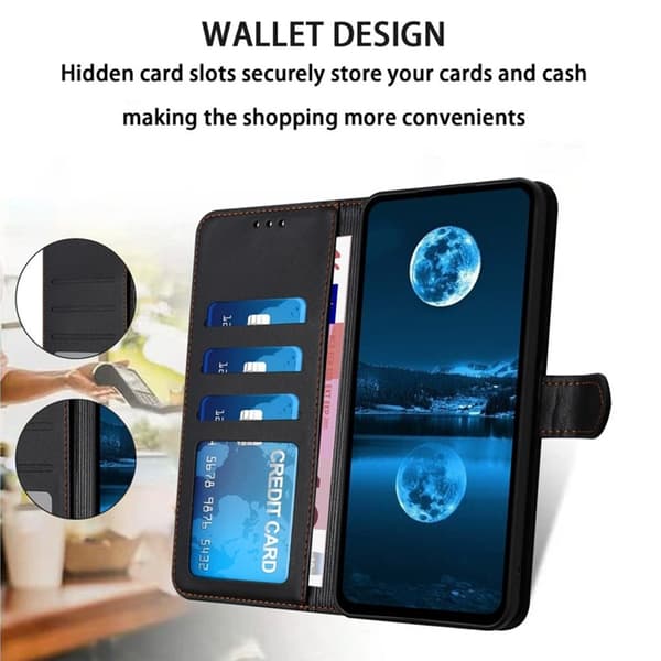 Galaxy S25 Ultra Plånboksfodral Strap - Svart
