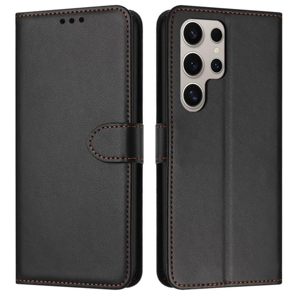 Galaxy S25 Ultra Plånboksfodral Strap - Svart