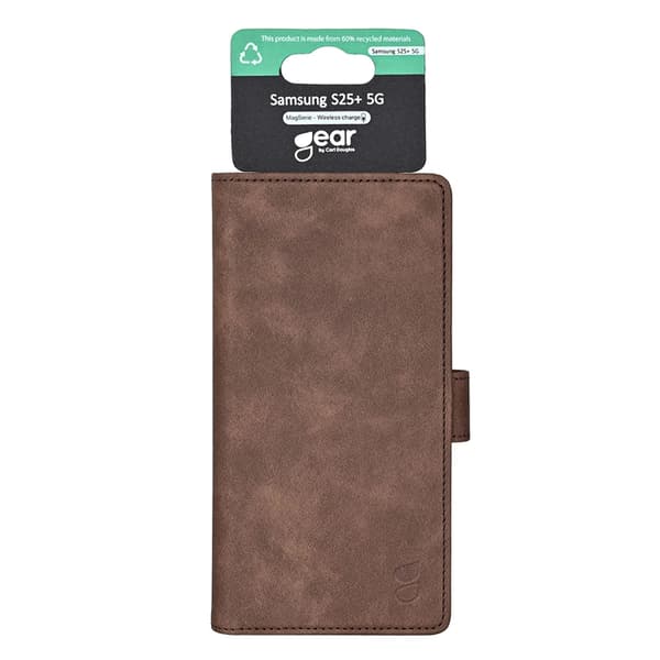Gear Galaxy S25 Plus Plånboksfodral 3 Kortfack Återvunnen - Brun
