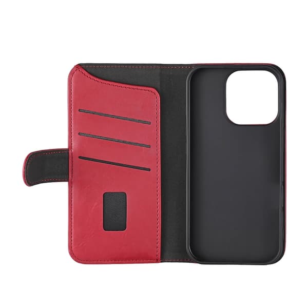 GEAR iPhone 16 Pro Max Plånboksfodral MagSafe - Mörkröd