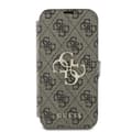 Miniatyrbild 3 av 8: Guess iPhone 16 Plånboksfodral 4G Metal Logo - Brun