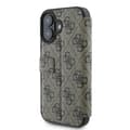 Miniatyrbild 4 av 8: Guess iPhone 16 Plånboksfodral 4G Metal Logo - Brun
