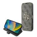 Miniatyrbild 1 av 8: Guess iPhone 16 Plånboksfodral 4G Metal Logo - Brun