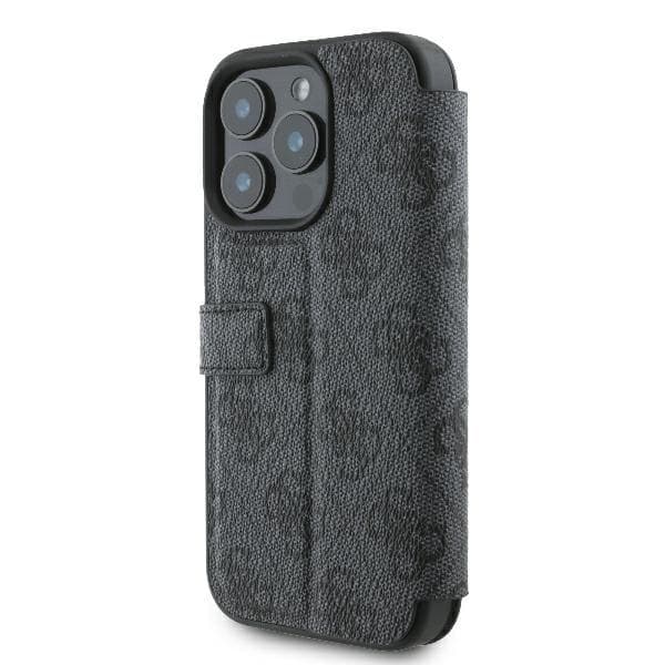 Guess iPhone 16 Pro Plånboksfodral 4G Metal Logo - Svart
