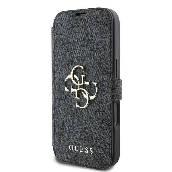 Guess iPhone 16 Pro Plånboksfodral 4G Metal Logo - Svart