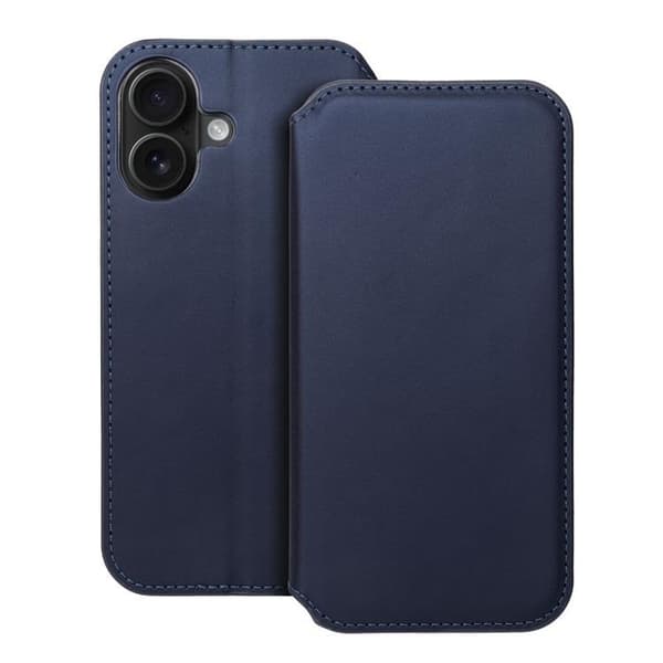 iPhone 16 Plus Plånboksfodral Dual Pocket - Marinblå