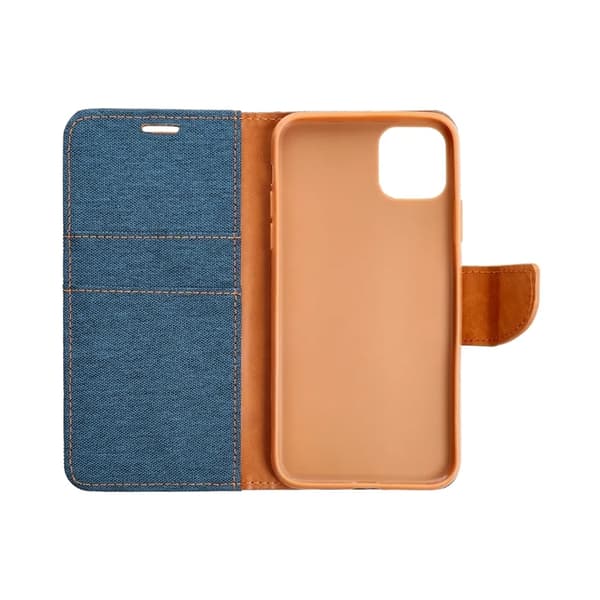 iPhone 16 Plus Plånboksfodral Canvas - Marinblå