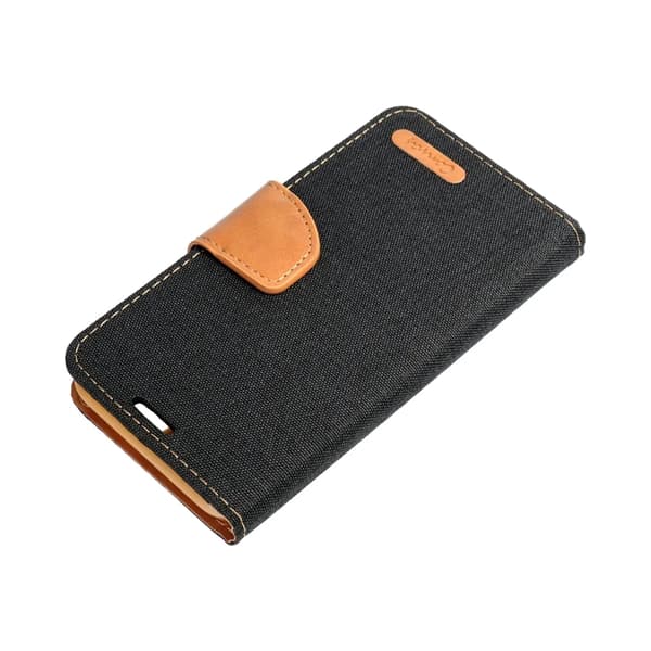 iPhone 16 Plånboksfodral Canvas - Svart