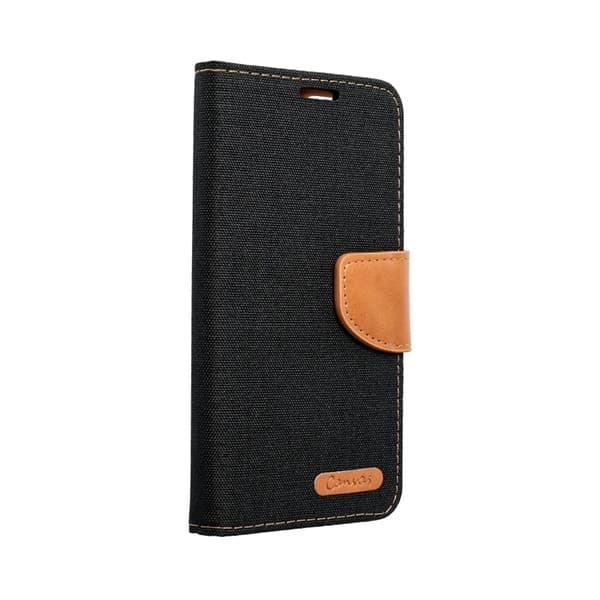 iPhone 16 Plånboksfodral Canvas - Svart
