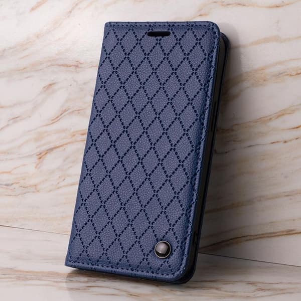iPhone 16 Plånboksfodral Smart Caro - Marinblå