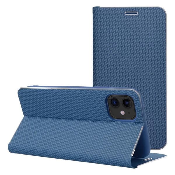 iPhone 16 Plånboksfodral Luna Carbon - Blå