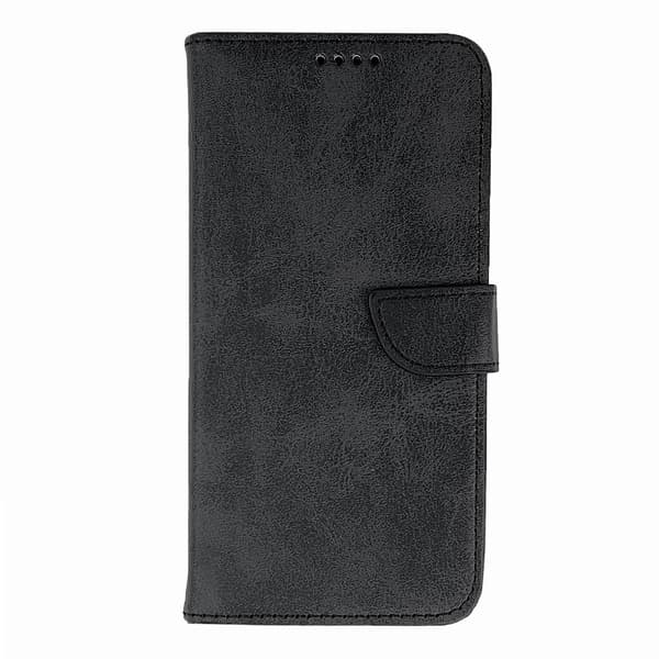 iPhone 16 Plånboksfodral Läder - Svart