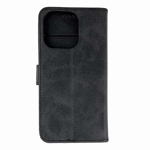 iPhone 16 Pro Max Plånboksfodral Läder - Svart