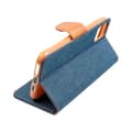 Miniatyrbild 4 av 9: iPhone 16 Pro Plånboksfodral Canvas - Marinblå