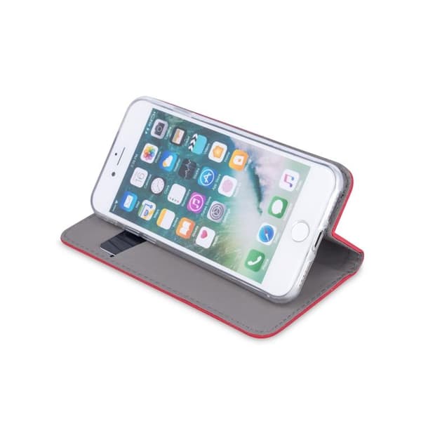 iPhone 16 Pro Plånboksfodral Smart Magnet - Röd