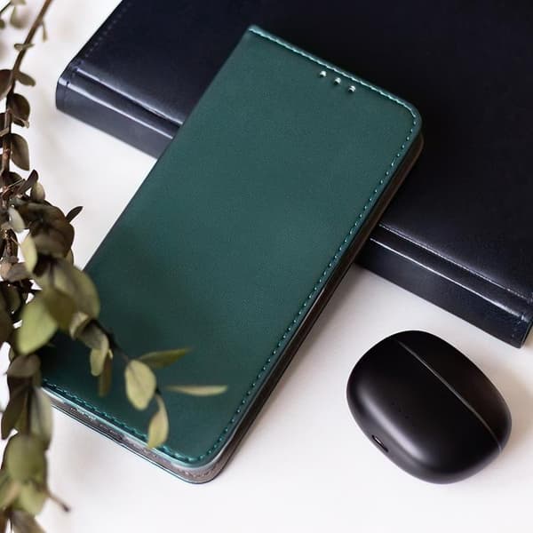 iPhone 16e Plånboksfodral Smart Magnetisk - Mörkgrön
