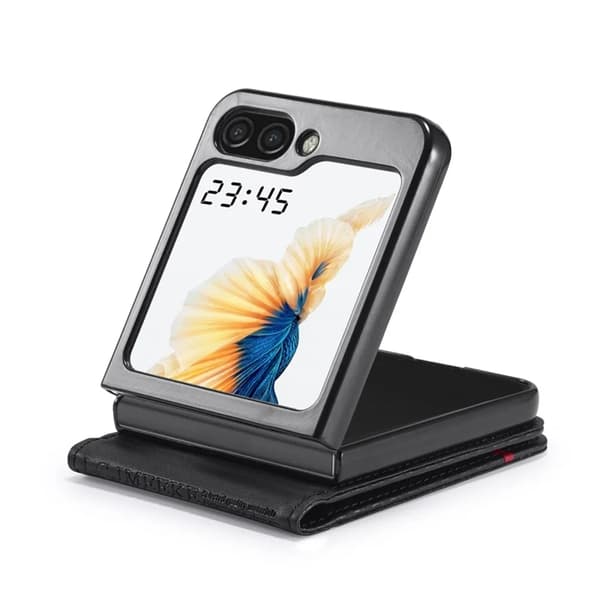 LC.IMEEKE Galaxy Z Flip 6 5G Plånboksfodral med stativfunktion - Svart