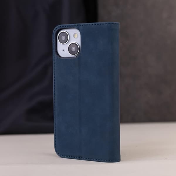 Motorola Moto E13 Plånboksfodral Smart Suede - Marinblå