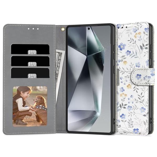 Tech-Protect Galaxy S25 Plånboksfodral - Spring Flowers