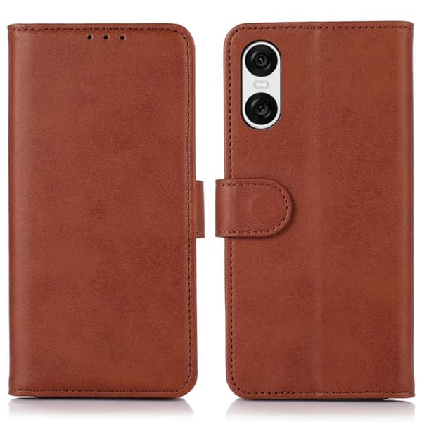 Sony Xperia 10 VI Plånboksfodral Magnetlås - Brun