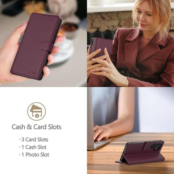 Tech-Protect Galaxy A16 4G/5G Plånboksfodral - Mulberry