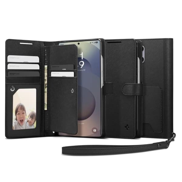Spigen Galaxy S25 Ultra Plånboksfodral ”S” - Svart