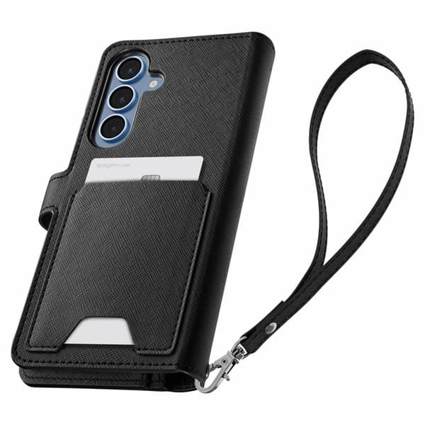 Spigen Galaxy S25 Plus Plånboksfodral ”S” - Svart