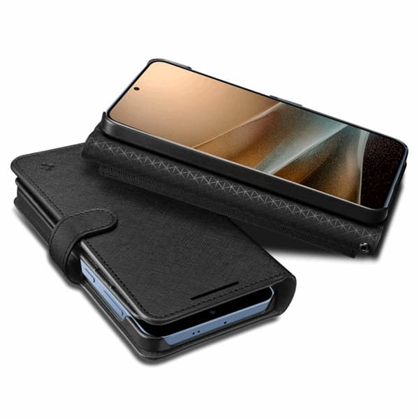 Spigen Galaxy S25 Plus Plånboksfodral ”S” - Svart